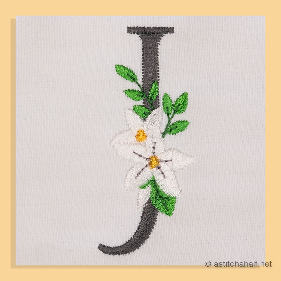 Snow Bouquet Letter J