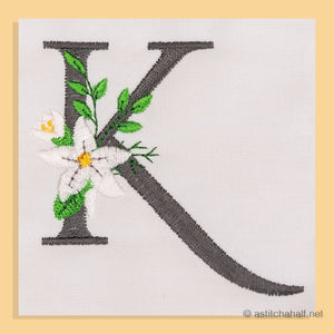 Snow Bouquet Letter K