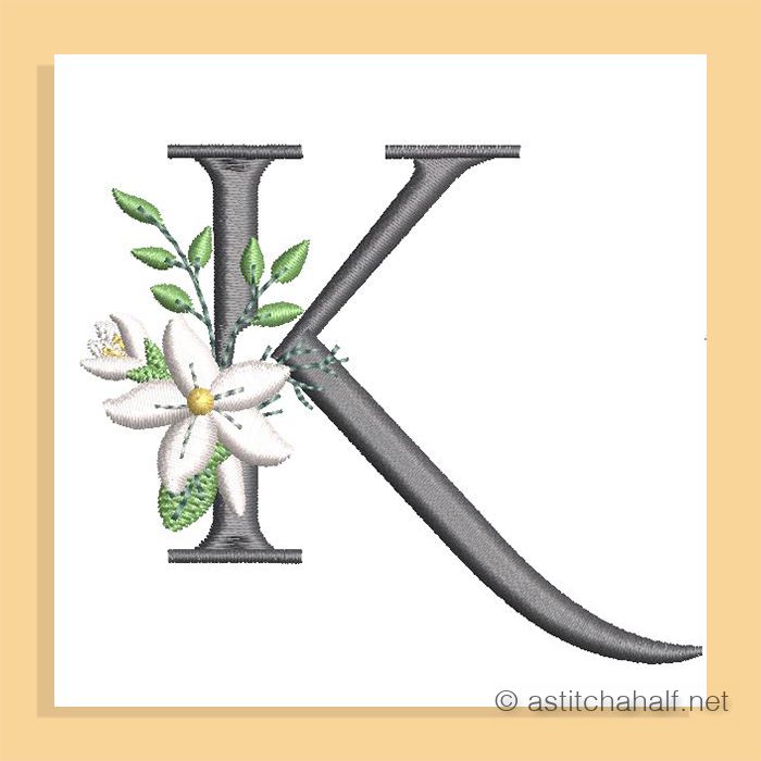 Snow Bouquet Letter K