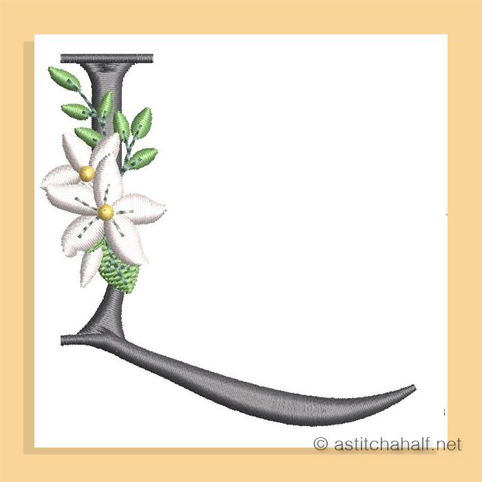 Snow Bouquet Letter L