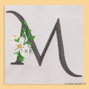 Snow Bouquet Letter M