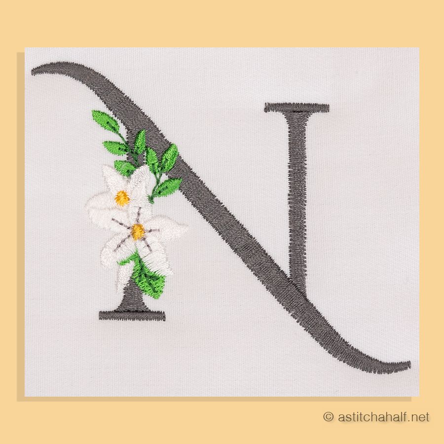 Snow Bouquet Letter N