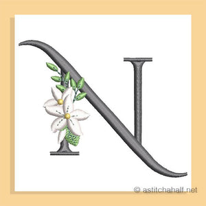 Snow Bouquet Letter N