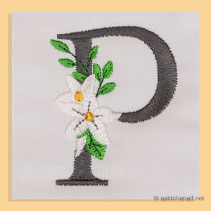 Snow Bouquet Letter P