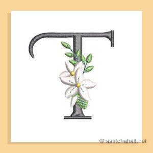 Snow Bouquet Letter T