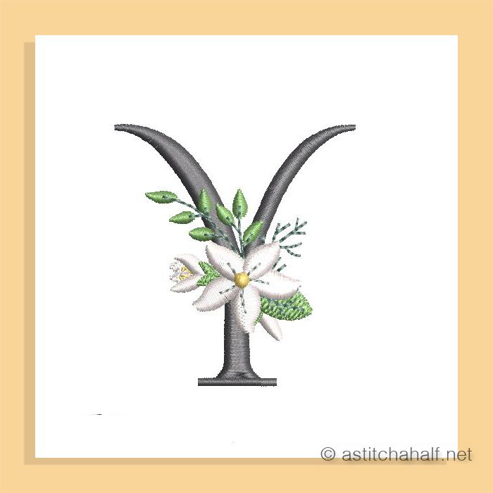 Snow Bouquet Letter Y