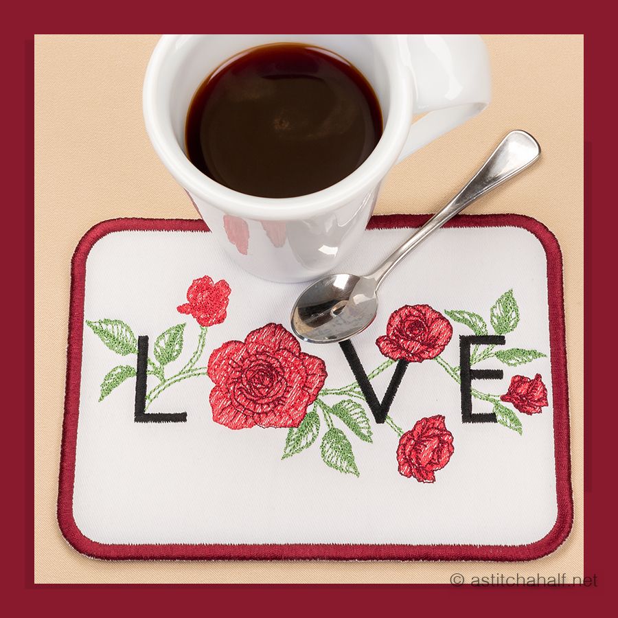 Rambling Rose Mug Rug Combo