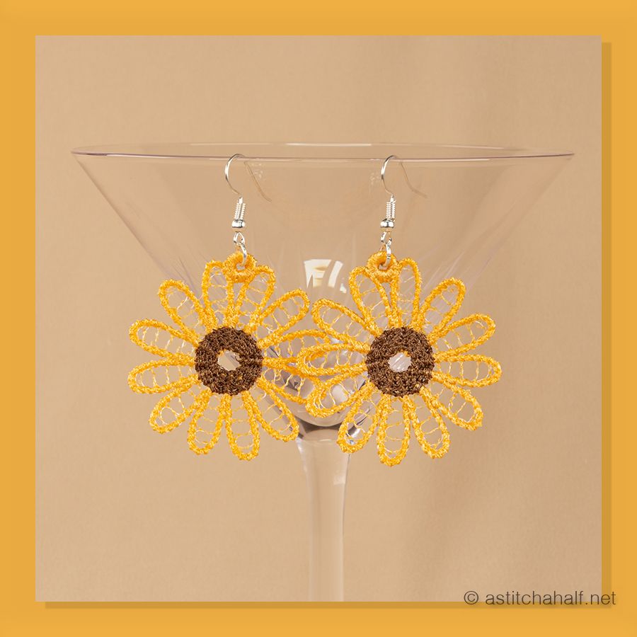 Sunfire  Blossom Freestanding Lace Earrings