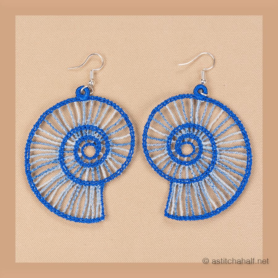 Sea Spiral Freestanding Lace Earrings