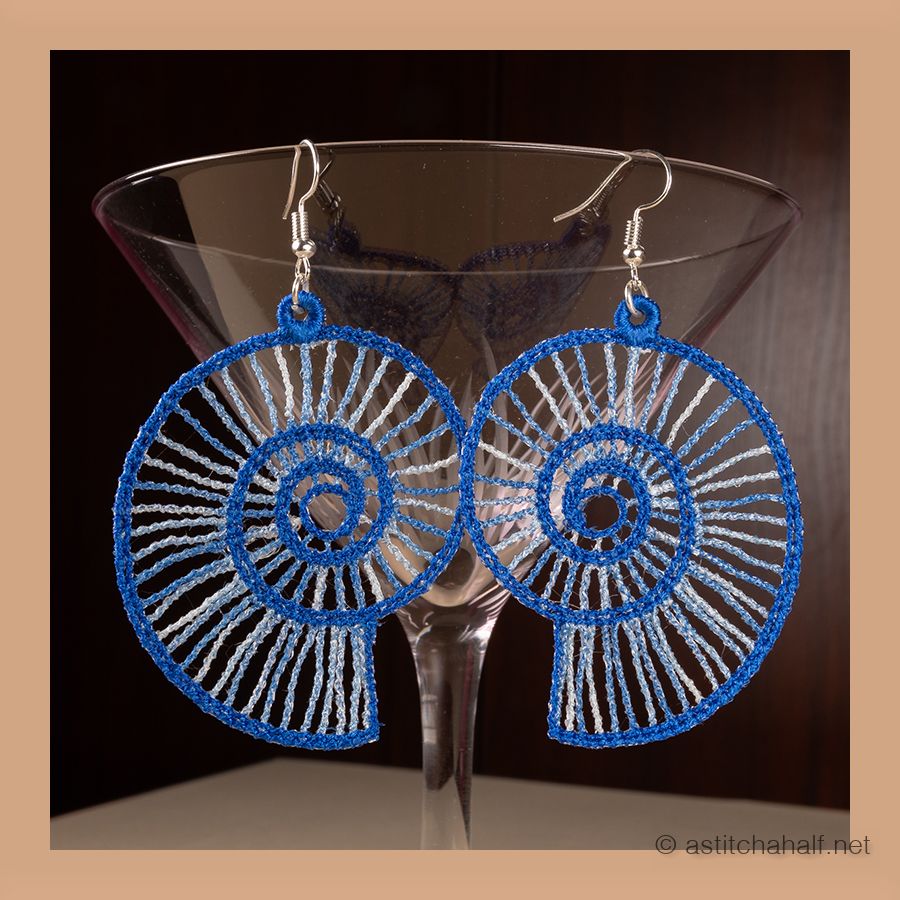 Sea Spiral Freestanding Lace Earrings