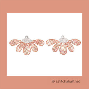 Freestanding Lace Petal Pixie Earrings