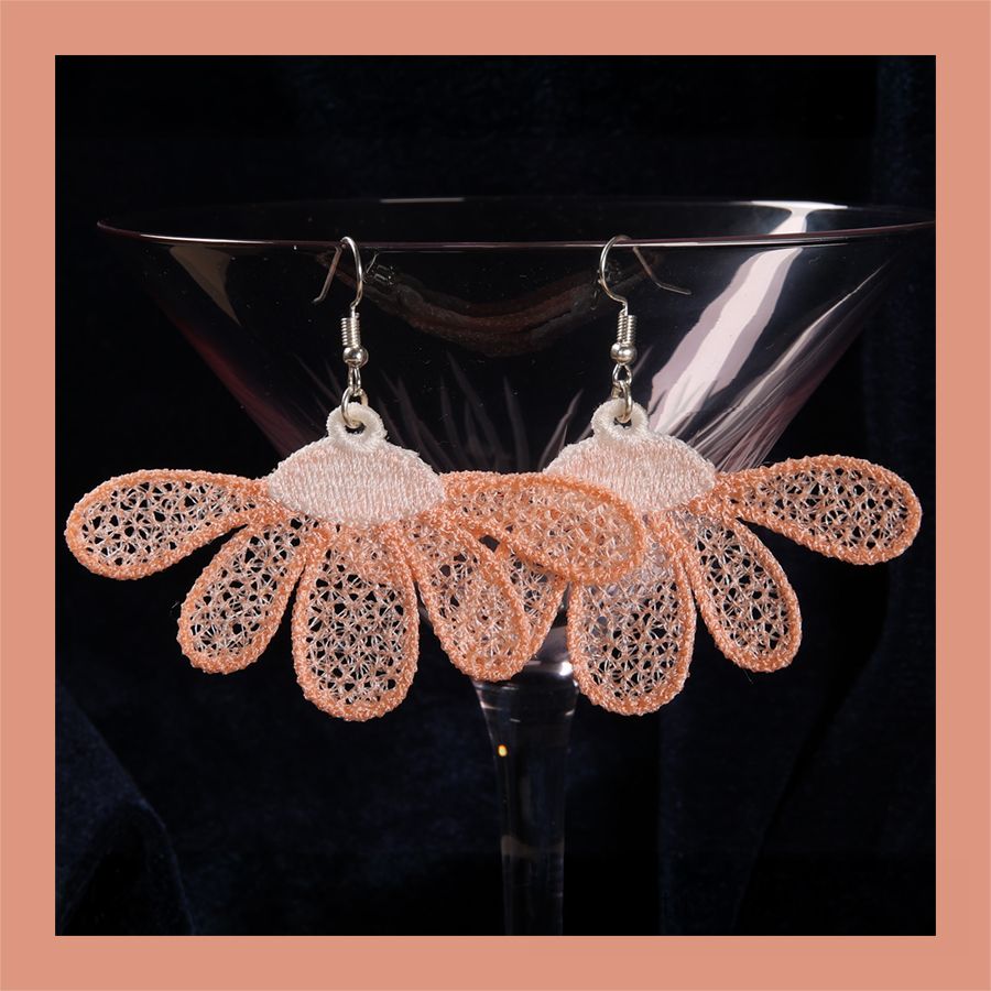 Freestanding Lace Petal Pixie Earrings