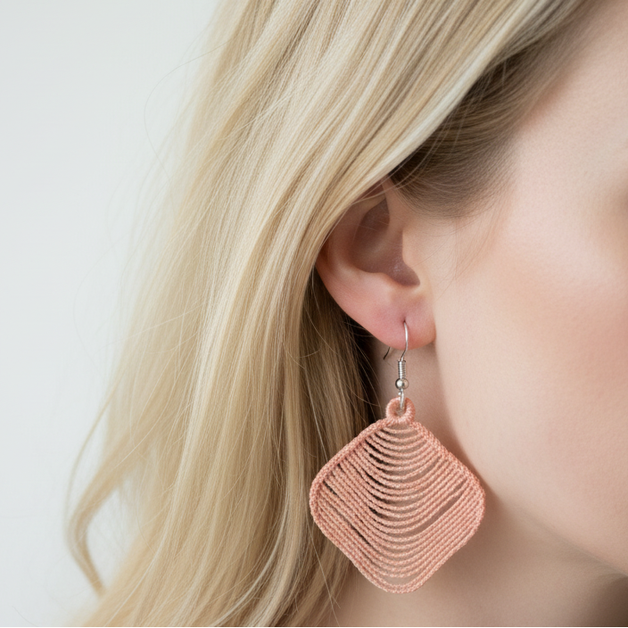 Freestanding Lace Blocky Earrings