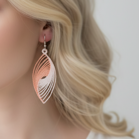 Freestanding Lace Shadow Symmetry Earrings