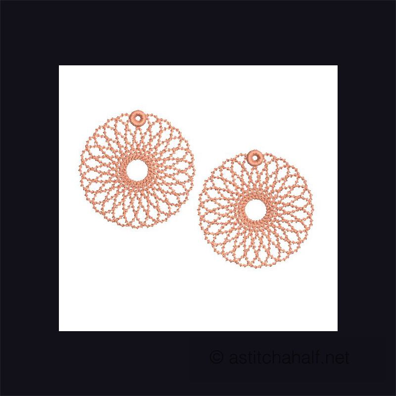 Freestanding Lace Elliptical Embrace Earrings