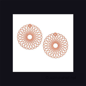 Freestanding Lace Elliptical Embrace Earrings