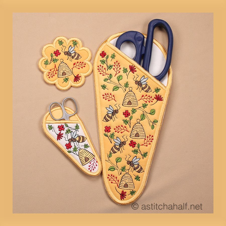 All In The Hoop Golden Gardeners Scissor Case with Fob