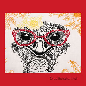 Pretty Belinda Ostrich with Glasses Combo