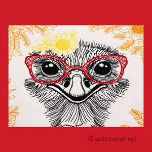 Pretty Belinda Ostrich with Glasses Combo