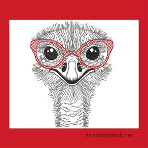 Pretty Belinda Ostrich with Glasses Combo