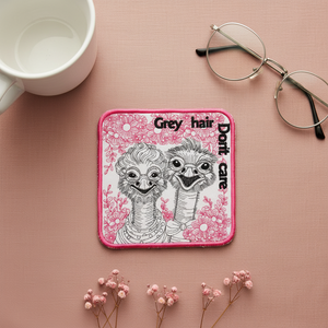 Grey Hair Dont Care Ostrich Mug Rug Bundle