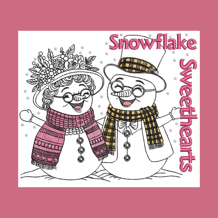 Snowflake Sweethearts Mug Rug Combo