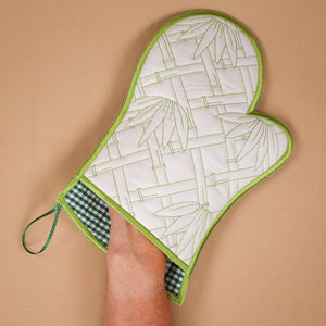 Bamboo Lattice Oven Gloves