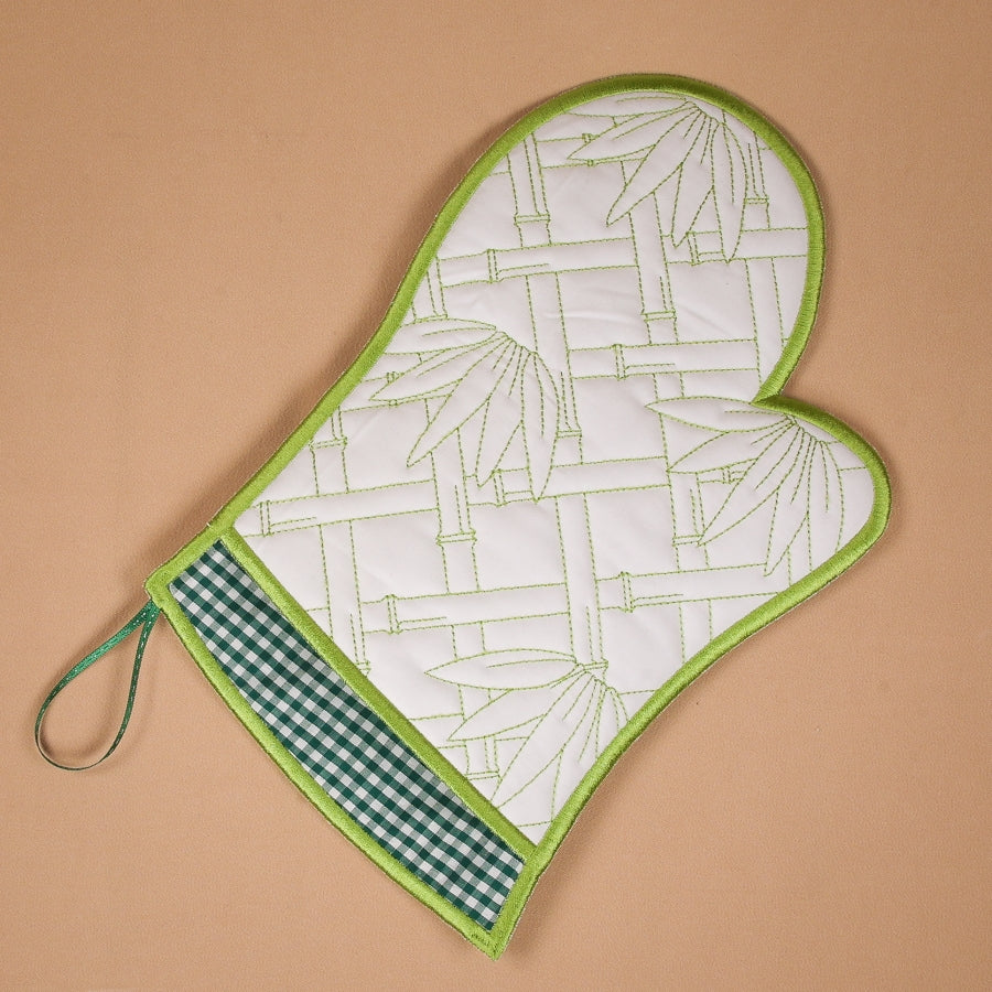 Bamboo Lattice Oven Gloves