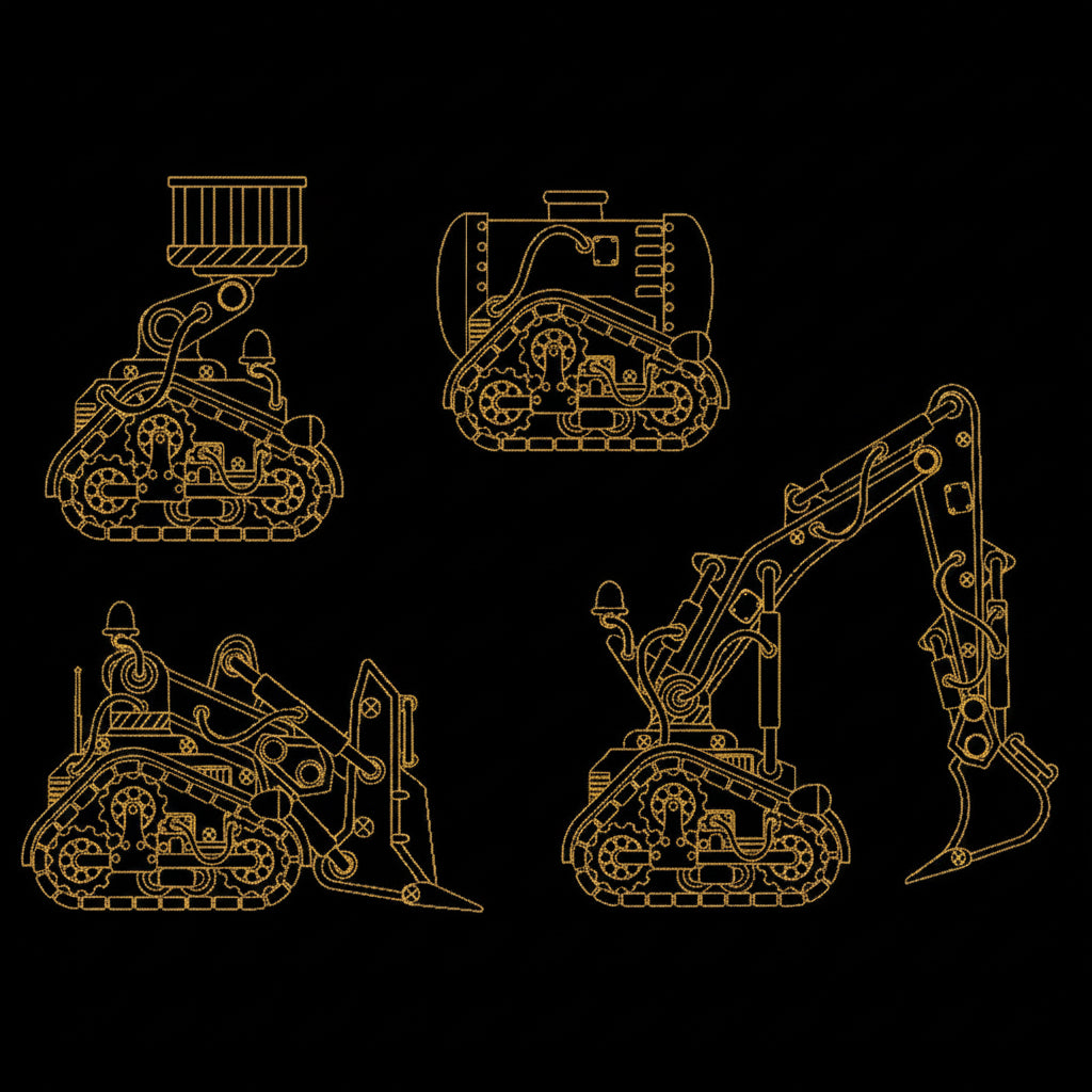 Mighty Machines in Stitches Bundle
