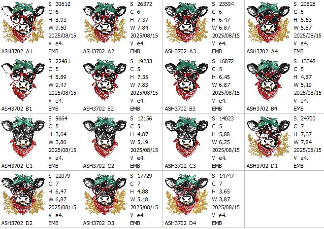 Lady Angus with glasses Combo