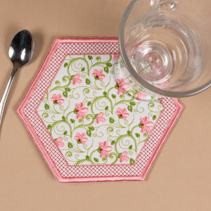 Florette Coaster and Mugrug Combo