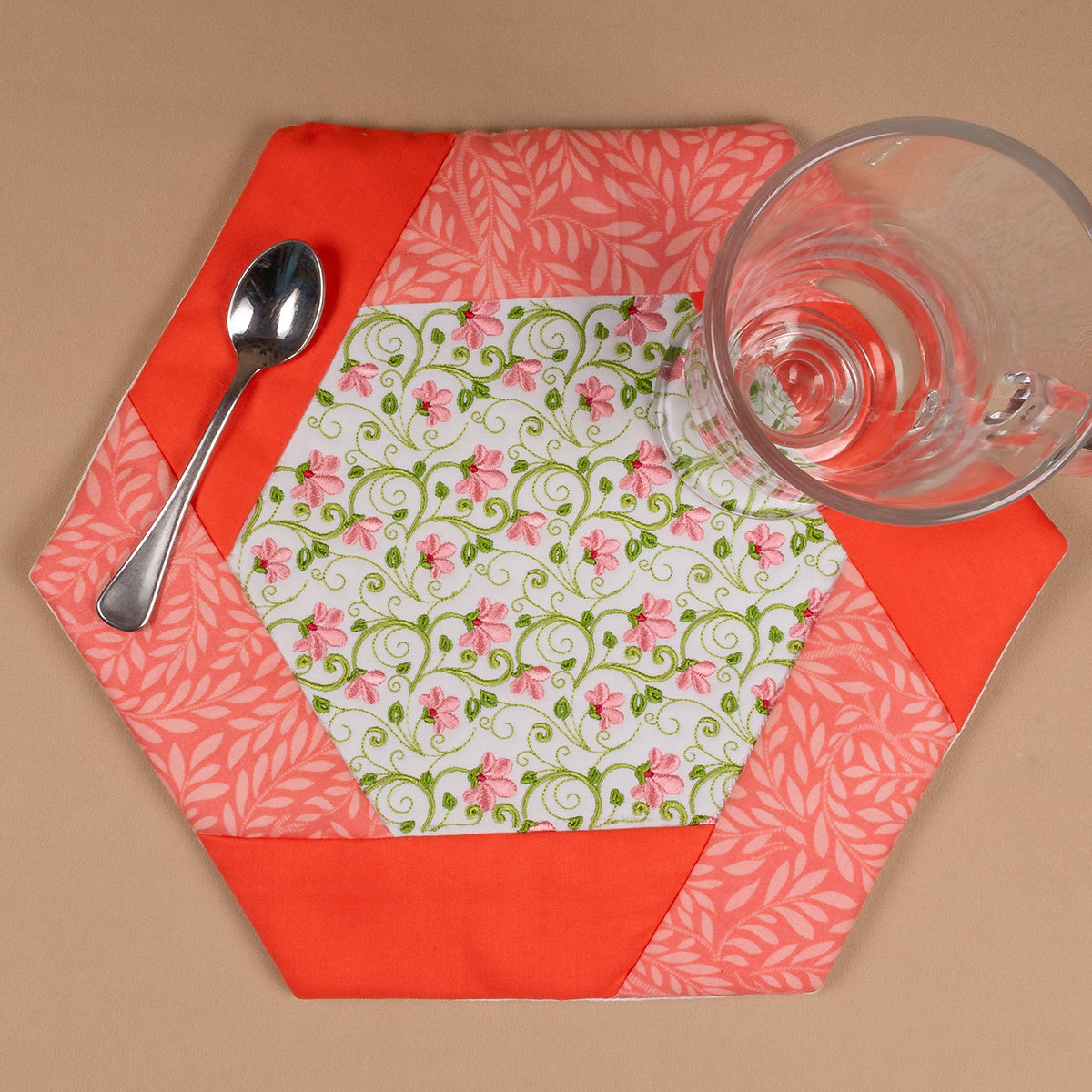 Florette Coaster and Mugrug Combo