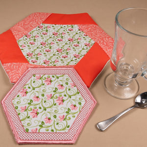 Florette Coaster and Mugrug Combo