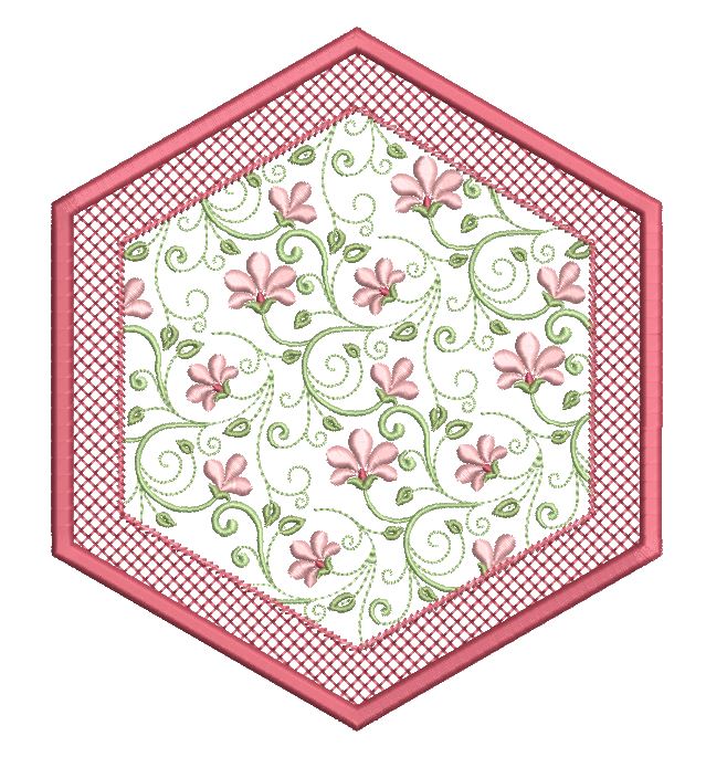 Florette Coaster and Mugrug Combo