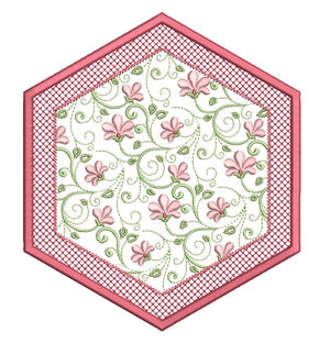 Florette Coaster and Mugrug Combo