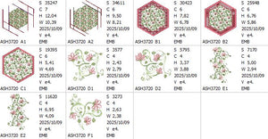 Florette Coaster and Mugrug Combo