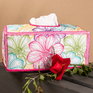 Flowerland Rectangular Tissue Box Cover