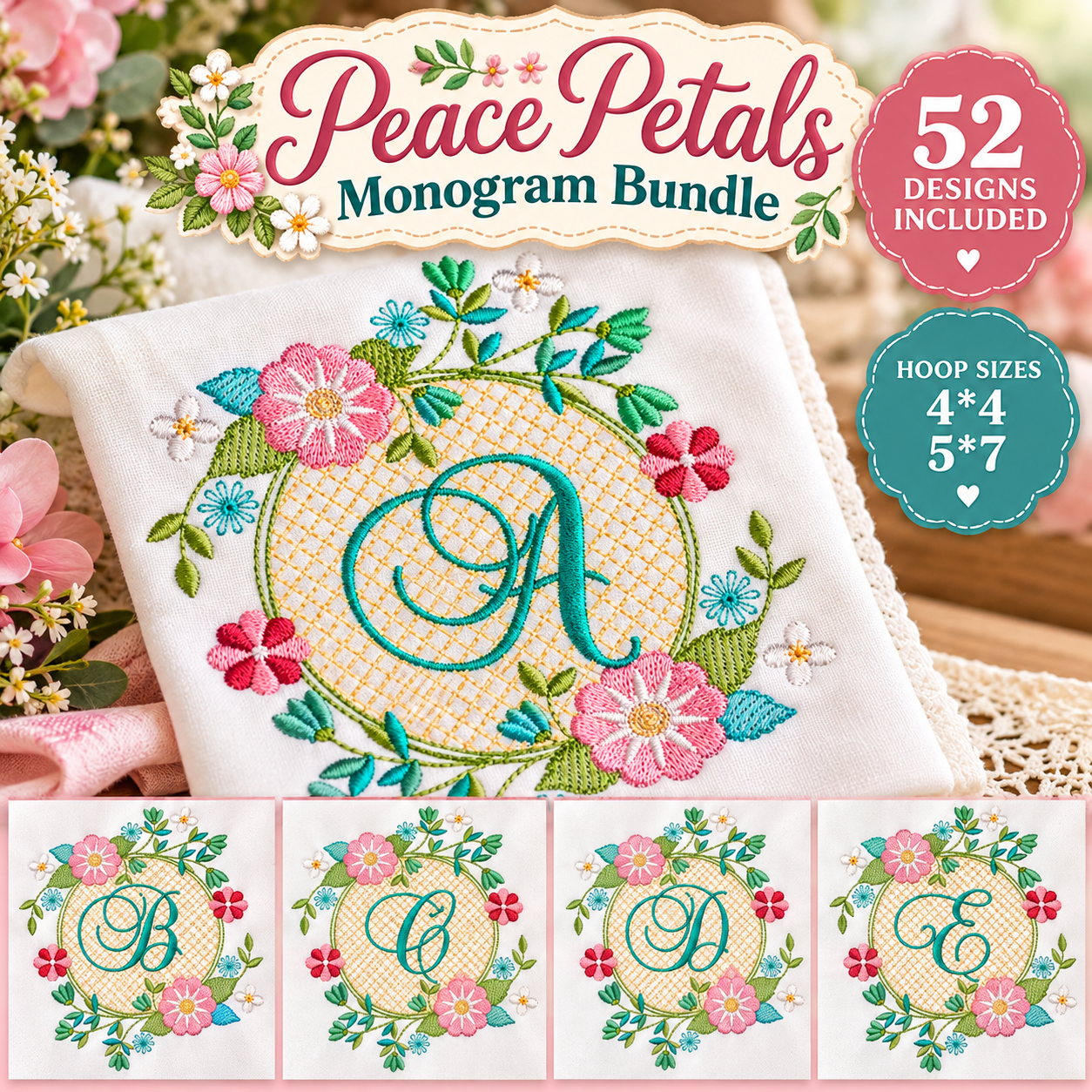 Peace Petals Monogram Bundle