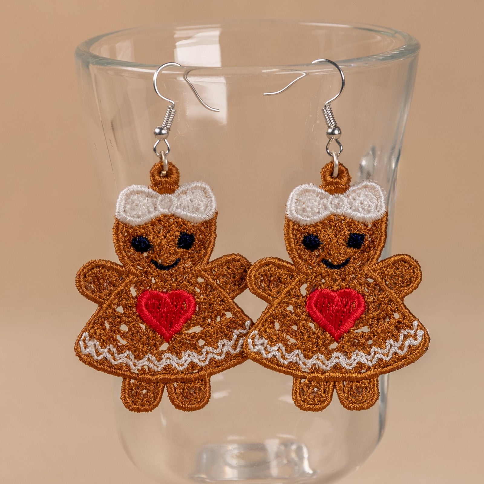 Gingerbread Girl Earrings and Ornament