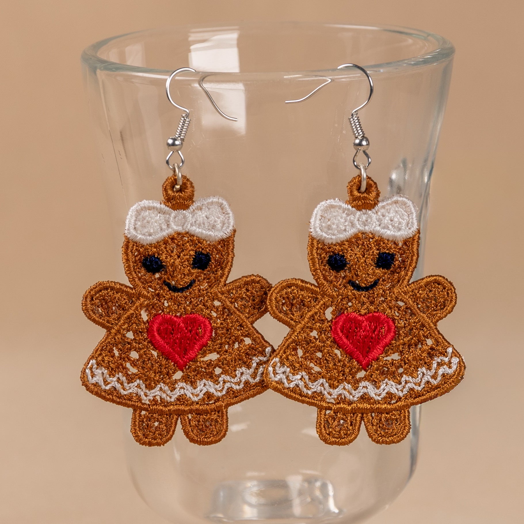 Gingerbread Girl Earrings and Ornament