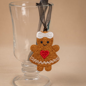 Gingerbread Girl Earrings and Ornament