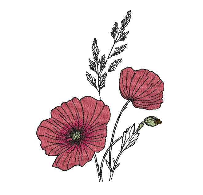 Seamless Poppy Kisses Combo