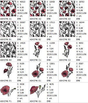 Seamless Poppy Kisses Combo