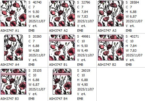 Poppy Kisses ITH Zipperbag