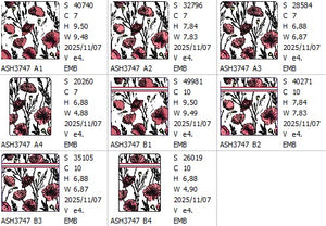 Poppy Kisses ITH Zipperbag