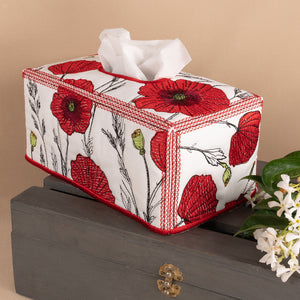 Poppy Kisses Tissue Box Cover Rectangular