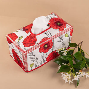 Poppy Kisses Tissue Box Cover Rectangular