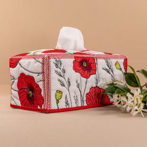 Poppy Kisses Tissue Box Cover Rectangular