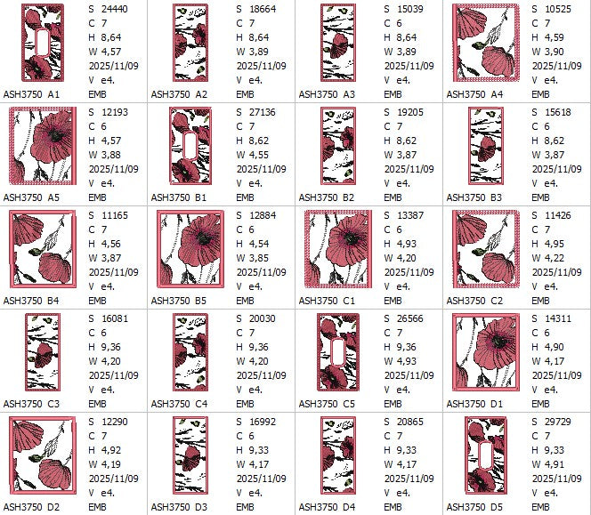 Poppy Kisses Tissue Box Cover Rectangular