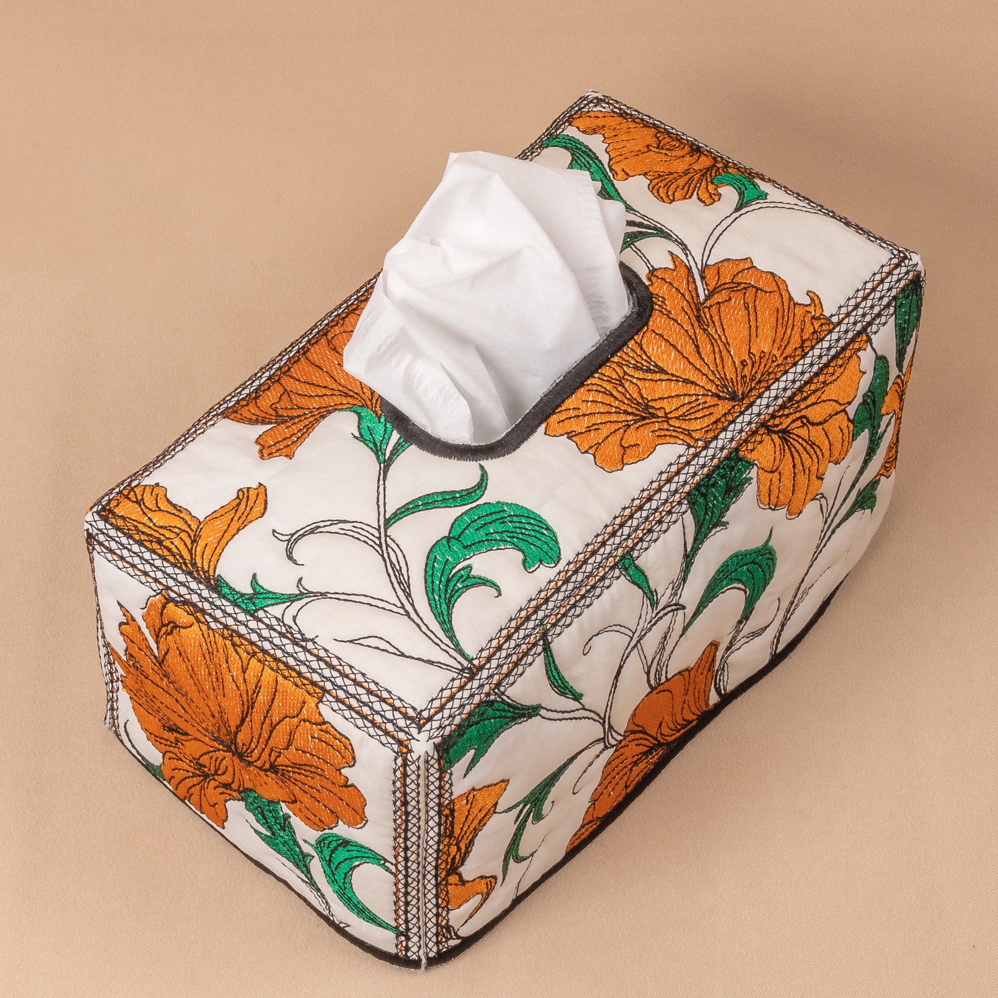 Fireside Florals Tissue Box Cover